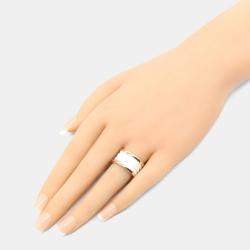 Bvlgari B.Zero1 18K Rose Gold and Ceramic Band Ring EU 52