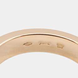 Bvlgari B.Zero1 18K Rose Gold and Diamond B.Zero1 Band Ring EU 50