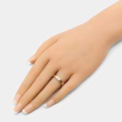 Bvlgari B.Zero1 18K Rose Gold and Diamond B.Zero1 Band Ring EU 50
