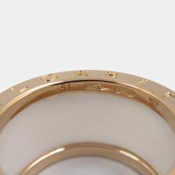 Bvlgari B.Zero1 18K Rose Gold and Ceramic Band Ring EU 51