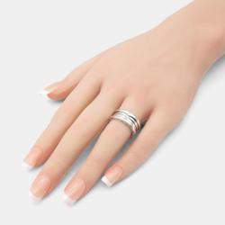 Bvlgari 18K White Gold B-Zero1 Ring EU 52