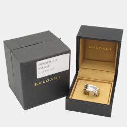 Bvlgari B.Zero1 18K White Gold Band Ring EU 51