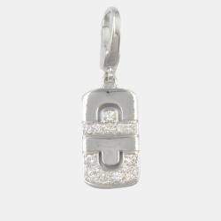 Bvlgari 18K White Gold Parentesi Diamond Charm