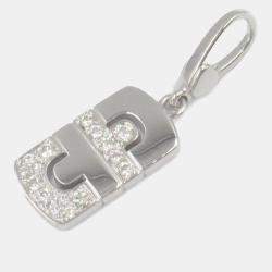 Bvlgari 18K White Gold Parentesi Diamond Charm