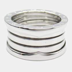 Bvlgari B.Zero1 18K White Gold Band Ring EU 53