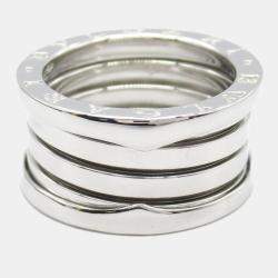 Bvlgari B.Zero1 18K White Gold Band Ring EU 53