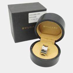 Bvlgari B.Zero1 18K White Gold Band Ring EU 53