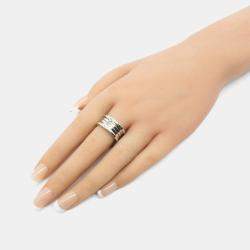 Bvlgari B.Zero1 18K White Gold Band Ring EU 53