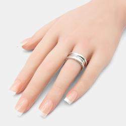 Bvlgari B.Zero1 18K White Gold Band Ring EU 52