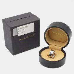Bvlgari B.Zero1 18K White Gold Band Ring EU 52