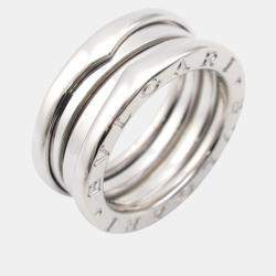 Bvlgari B.Zero1 18K White Gold Band Ring EU 52