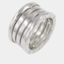 Bvlgari B.Zero1 18K White Gold Band Ring EU 51