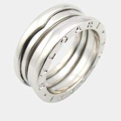 Bvlgari B.Zero1 18K White Gold Band Ring EU 52