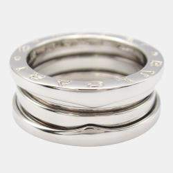 Bvlgari B.Zero1 18K White Gold Band Ring EU 50