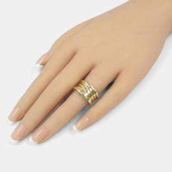 Bvlgari B.Zero1 18K Yellow Gold Band Ring EU 50
