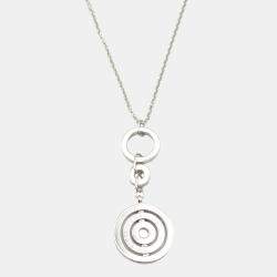Bvlgari Cerchi Astrale 18K White Gold Pendant Necklace