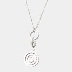 Bvlgari Cerchi Astrale 18K White Gold Pendant Necklace