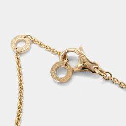 Bulgari BVLGARI BVLGARI 18K Rose Gold Diamond Link Pendant Necklace