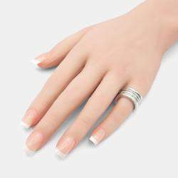 Bvlgari B.Zero1 18K White Gold and Diamond Band Ring EU 48