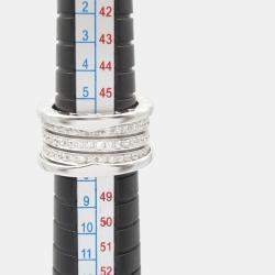 Bvlgari B.Zero1 18K White Gold and Diamond Band Ring EU 48