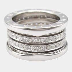 Bvlgari B.Zero1 18K White Gold and Diamond Band Ring EU 48