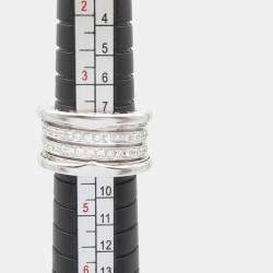 Bvlgari B.Zero1 18K White Gold and Diamond Band Ring EU 48