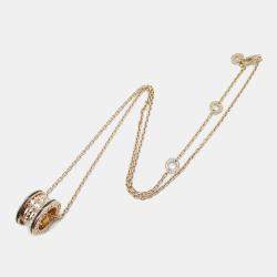 Bvlgari B-Zero1 Ceramic 18K Rose Gold Necklace 