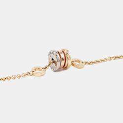 Bvlgari 18K Yellow, White, Rose Gold B.Zero1 Element Bracelet 