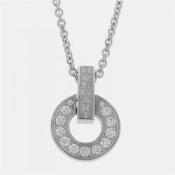 Bvlgari 18K White Gold Bvlgari Bvlgari Diamond Openwork Necklace