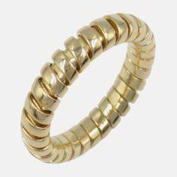 Bvlgari 18K Yellow Gold Tubogas Ring EU 52