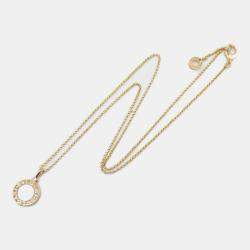 Bvlgari 18K Pink Rose Gold Mother Of Pearl Necklace 