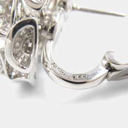 Pre Owned Bvlgari Divas' Dream Divissima 18K White Gold 1.05ctw Diamond Earrings