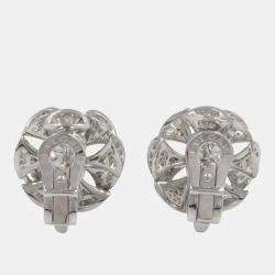 Pre Owned Bvlgari Divas' Dream Divissima 18K White Gold 1.05ctw Diamond Earrings