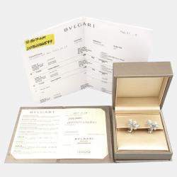 Pre Owned Bvlgari Divas' Dream Divissima 18K White Gold 1.05ctw Diamond Earrings