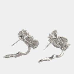 Pre Owned Bvlgari Divas' Dream Divissima 18K White Gold 1.05ctw Diamond Earrings