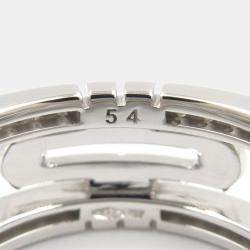 Bvlgari Parentesi Small 18K White Gold Diamond Ring EU54