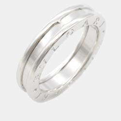Pre Owned Bvlgari B.Zero1 18K White Gold Ring EU 55