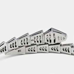 Pre Owned Bvlgari Viper Diamonds 18k White Gold Bracelet S