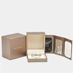 Pre Owned Bvlgari Viper Diamonds 18k White Gold Bracelet S