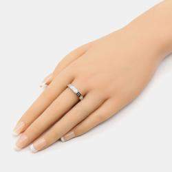 Pre Owned Bvlgari B.Zero1 18K White Gold, Diamond Ring EU 57