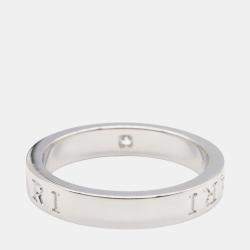 Pre Owned Bvlgari B.Zero1 18K White Gold, Diamond Ring EU 57