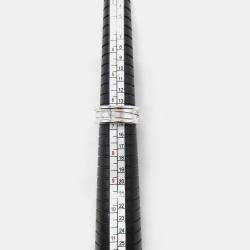 Pre Owned Bvlgari B.Zero1 3-Band 18K White Gold Ring EU 54