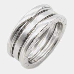 Pre Owned Bvlgari B.Zero1 3-Band 18K White Gold Ring EU 54
