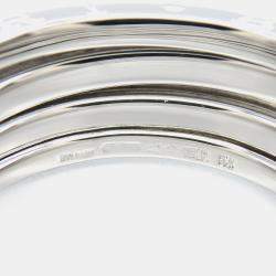 Pre Owned Bvlgari B.Zero1 3-Band 18K White Gold Ring EU 54