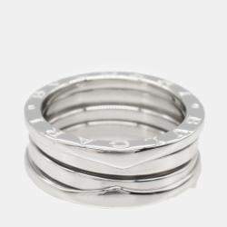 Pre Owned Bvlgari B.Zero1 3-Band 18K White Gold Ring EU 54