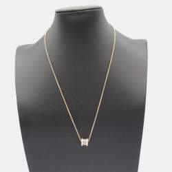 Pre Owned Bvlgari B.Zero1 18K Rose Gold, Ceramic Necklace