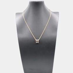Pre Owned Bvlgari B.Zero1 18K Rose Gold, Ceramic Necklace