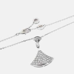 Pre Owned Bvlgari Divas' Dream 18K White Gold and Diamond Pendant Necklace