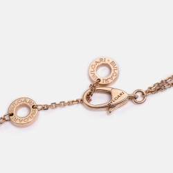 Pre Owned Bvlgari Divas' Dream Mother of Pearl 18k Rose Gold Charm Bracelet ML
