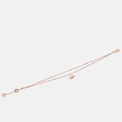 Pre Owned Bvlgari Divas' Dream Mother of Pearl 18k Rose Gold Charm Bracelet ML